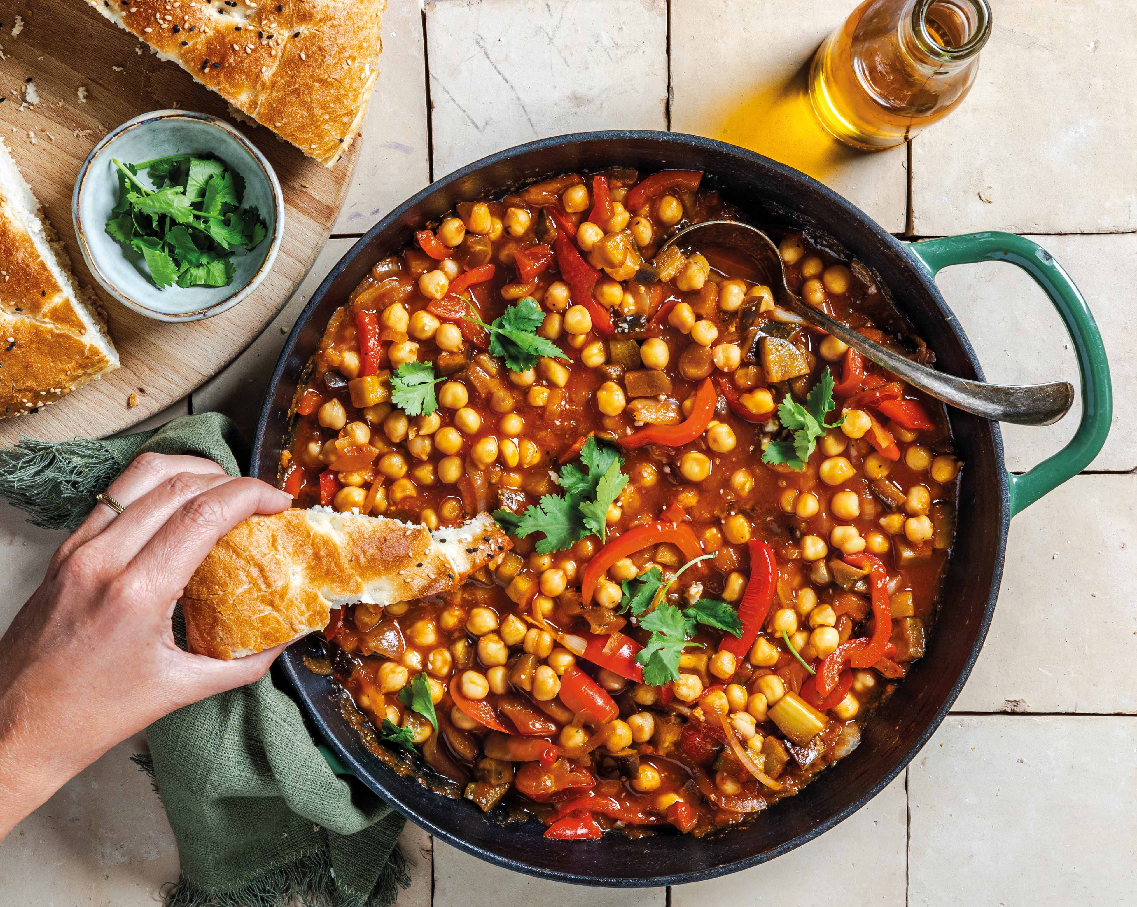 Vegan shakshuka met kikkererwten
